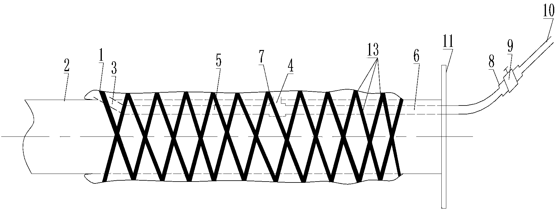 Water stopping device for water inrush borehole drilling