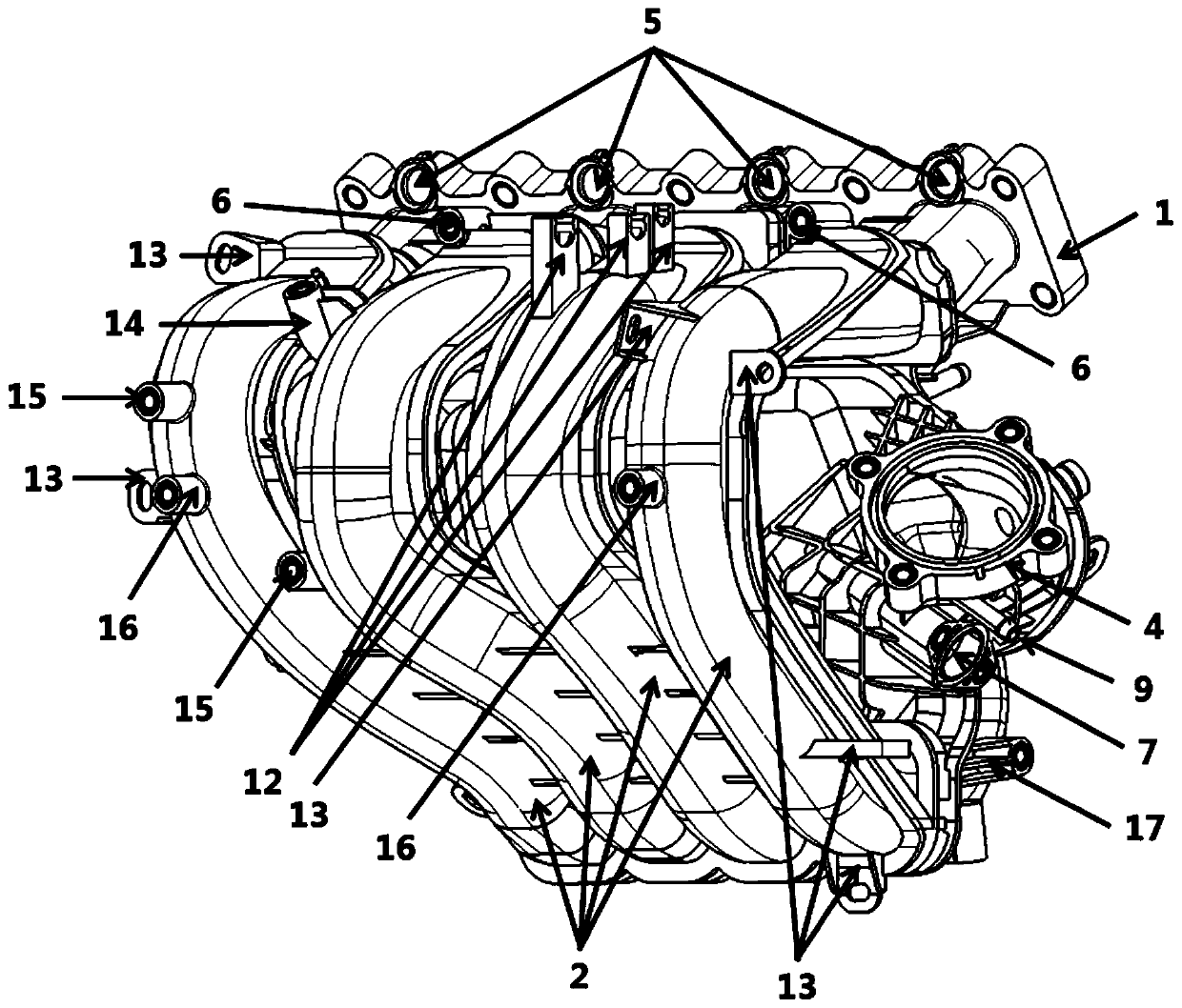 Plastic Intake Manifold Assembly for Naturally Aspirated Engines