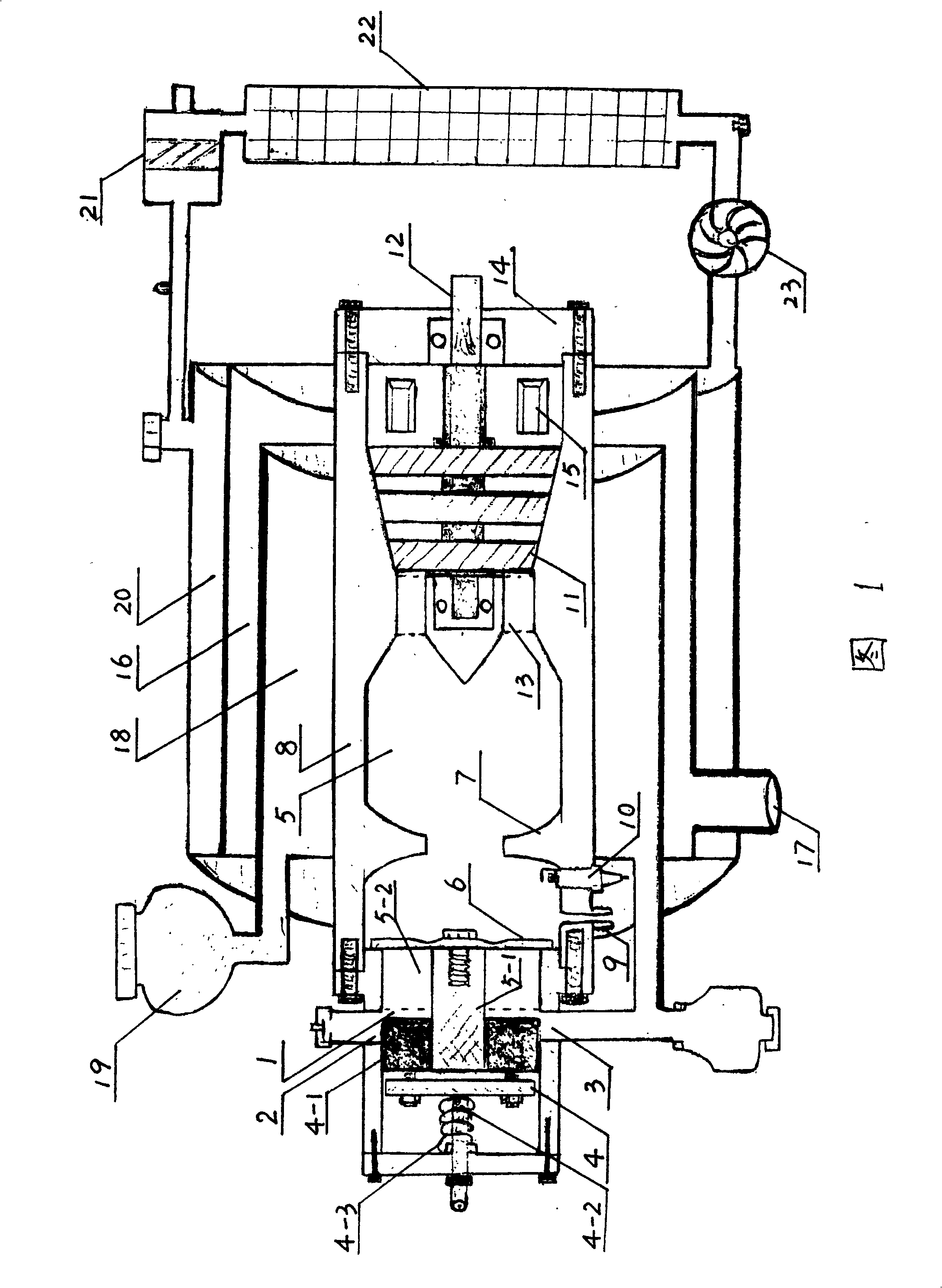 Power machine using inflammable powder as material