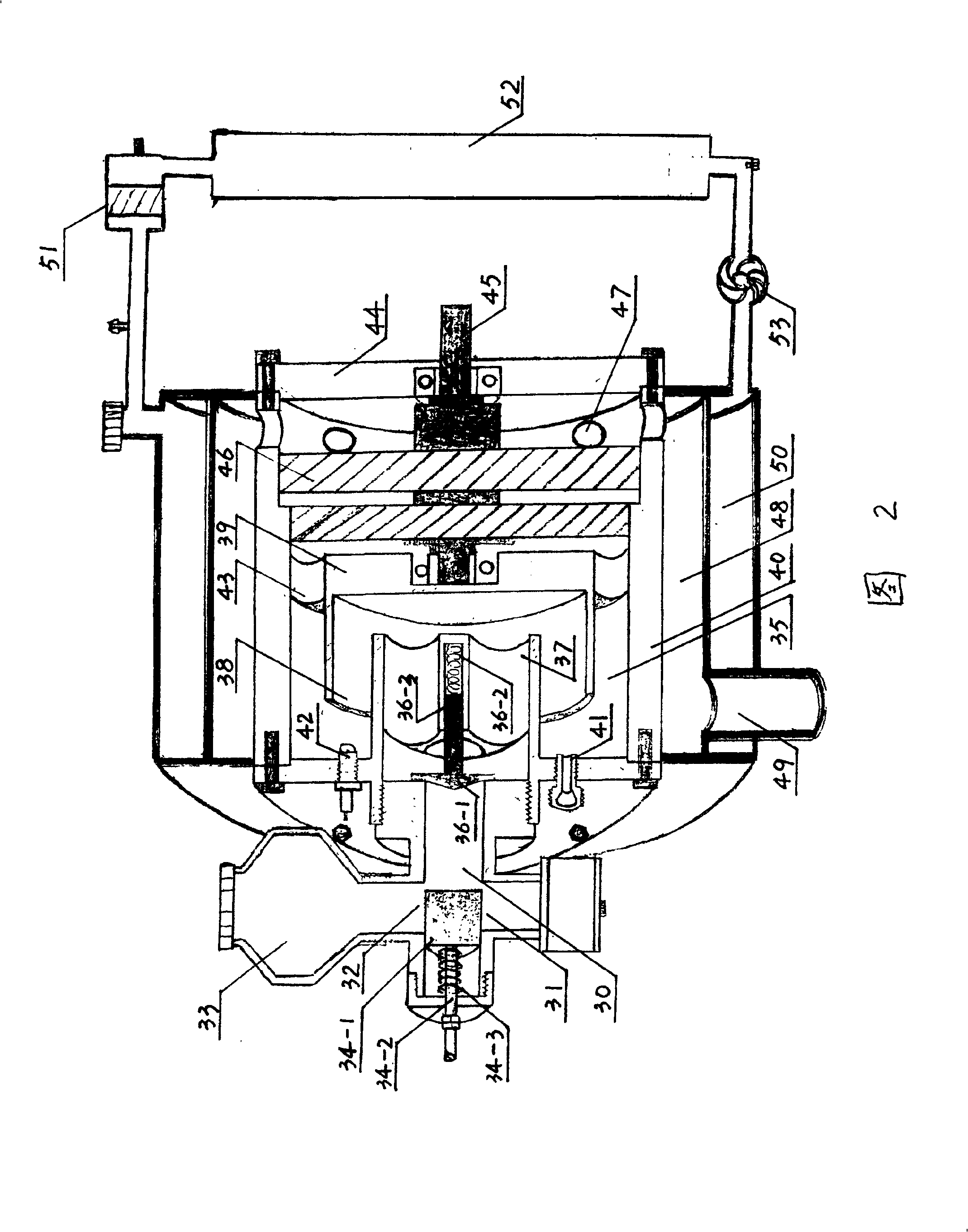 Power machine using inflammable powder as material