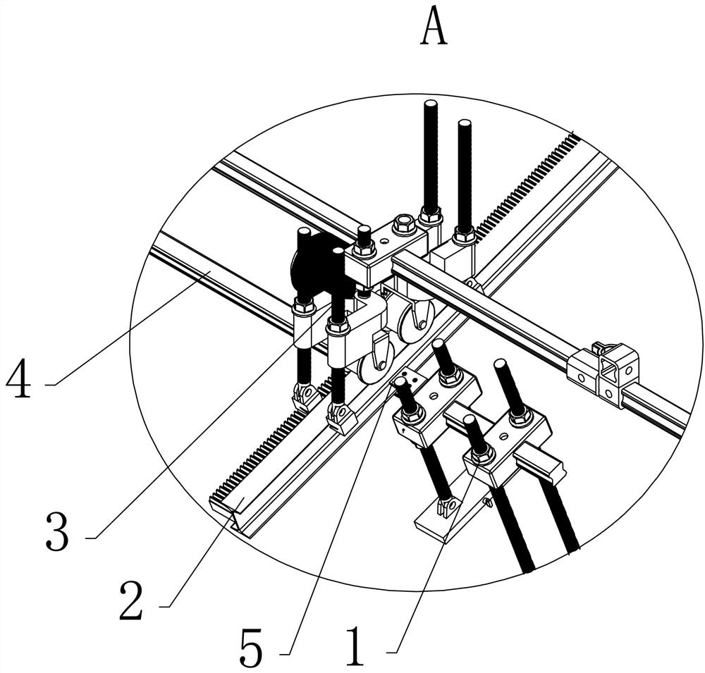 Angle-adjustable supporting driving device for dragging maintenance platform and using method