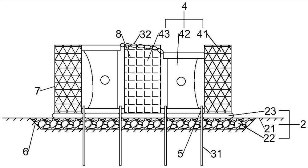 Artificial shellfish algal reef protection system for coast restoration and application thereof