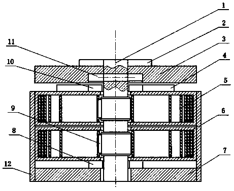 A satellite derotation device using vortex spring