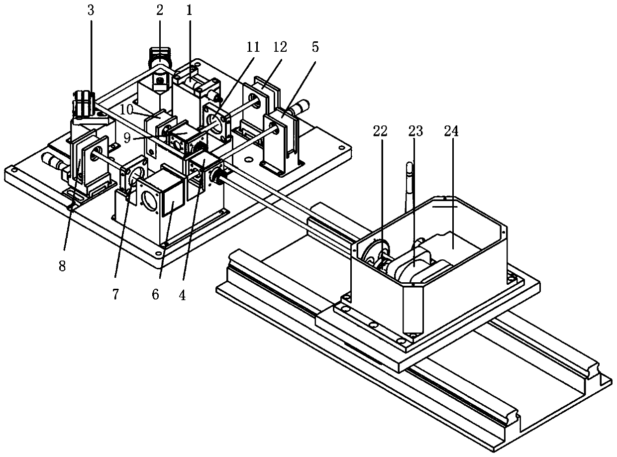 Five-degree-of-freedom error synchronous measurement device and method for linear motion system