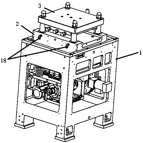 Electric pressure adjusting main machine of die cutting machine