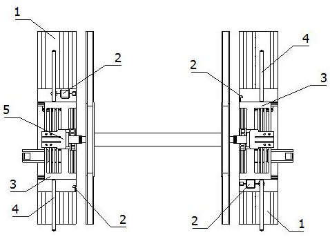 High-precision wheel set positioning and transferring mechanism for production of railway vehicles