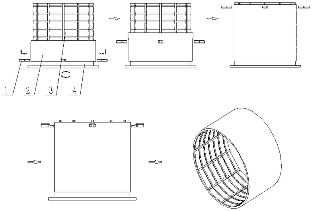 Storage tank barrel section integrated forming method and integrated storage tank barrel section