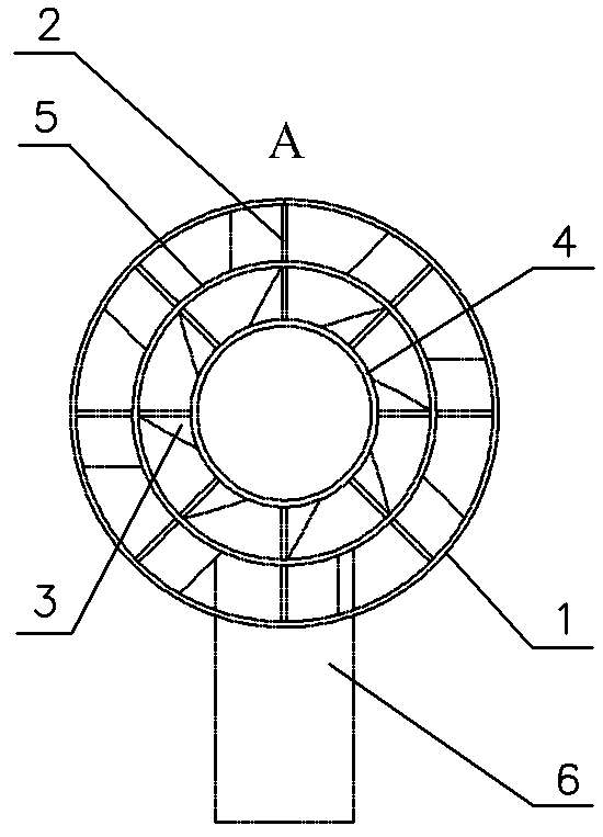 Blade swirl-type dilution mixer for gas drainage