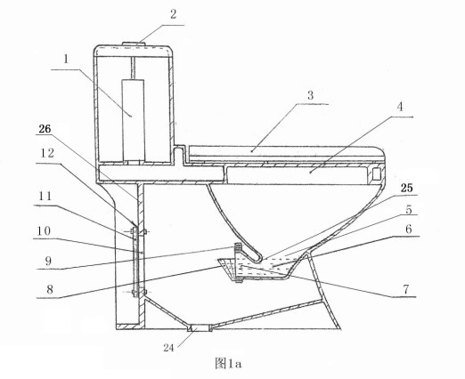 Direct-discharge water-saving pedestal pan with elastic water seal door by using water impact force