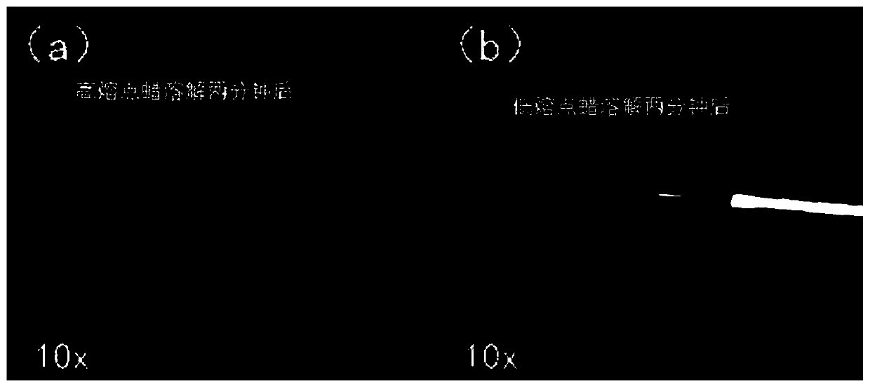 A scanning probe microscope tip coated with a wax layer and its preparation method and application