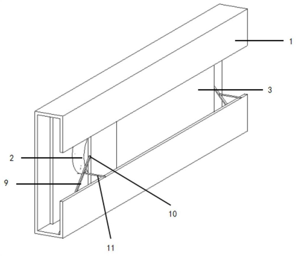 Sliding type silo cantilever tripod structure and mounting method