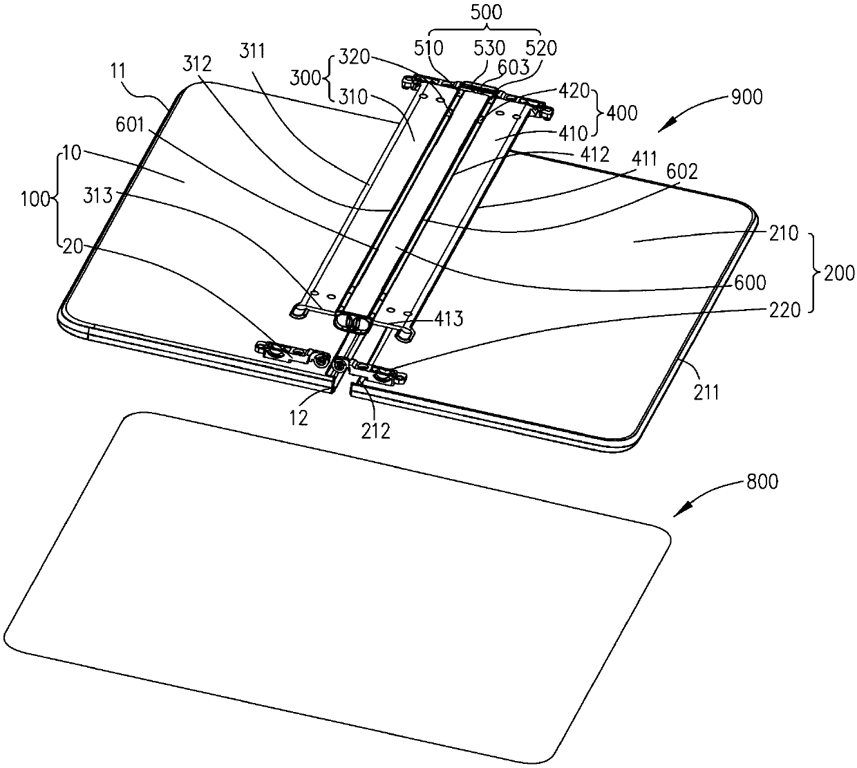 Folding device and electronic device