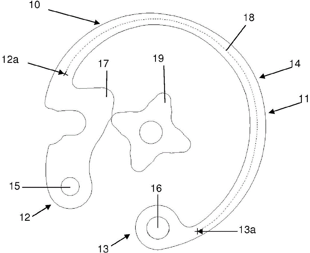 Spring for clock movement