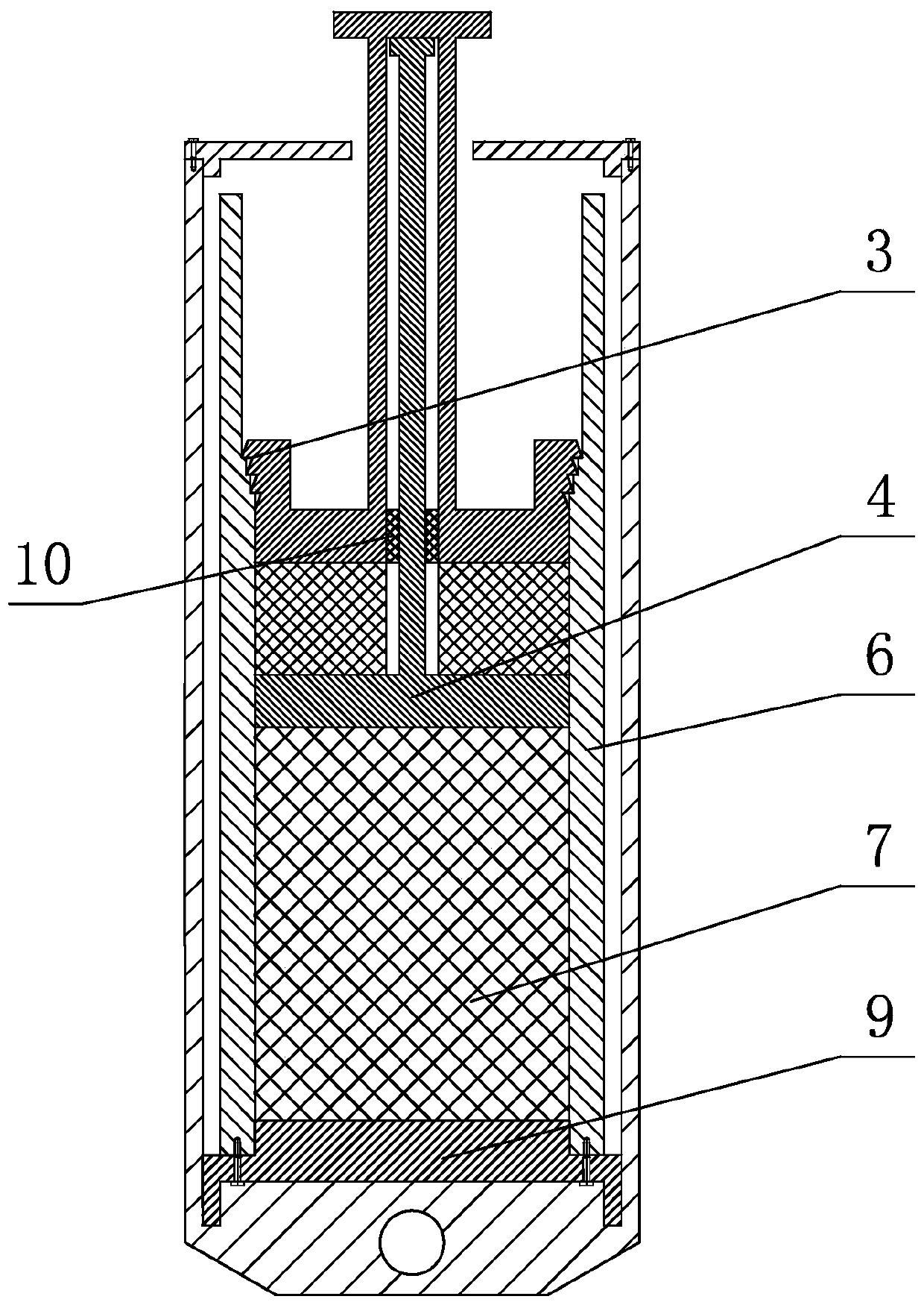 Leg-type combined buffer for recoverable rocket landing mechanism