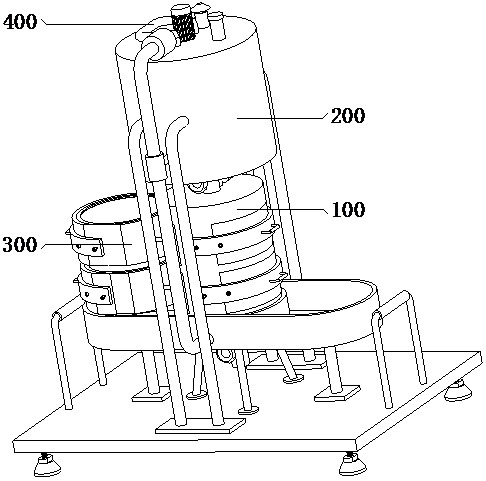 Circulating blowdown device for seawater treatment