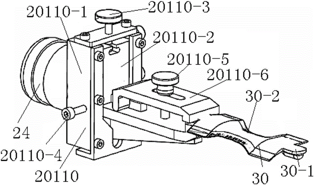 Numerical control abrasive belt grinding tooling for intake and exhaust edges of precise forged stator blade of aircraft engine