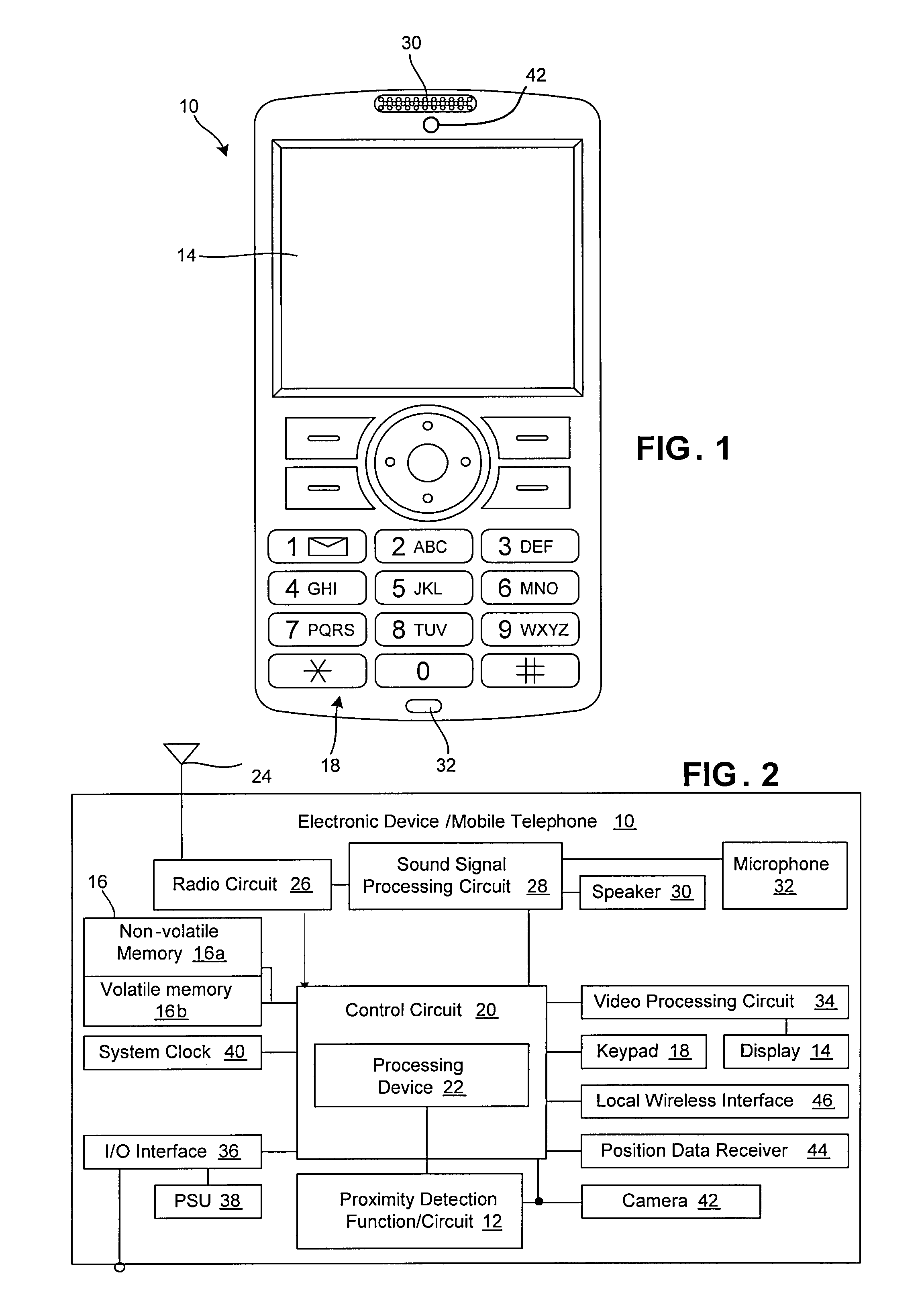 Camera of an electronic device used as a proximity detector