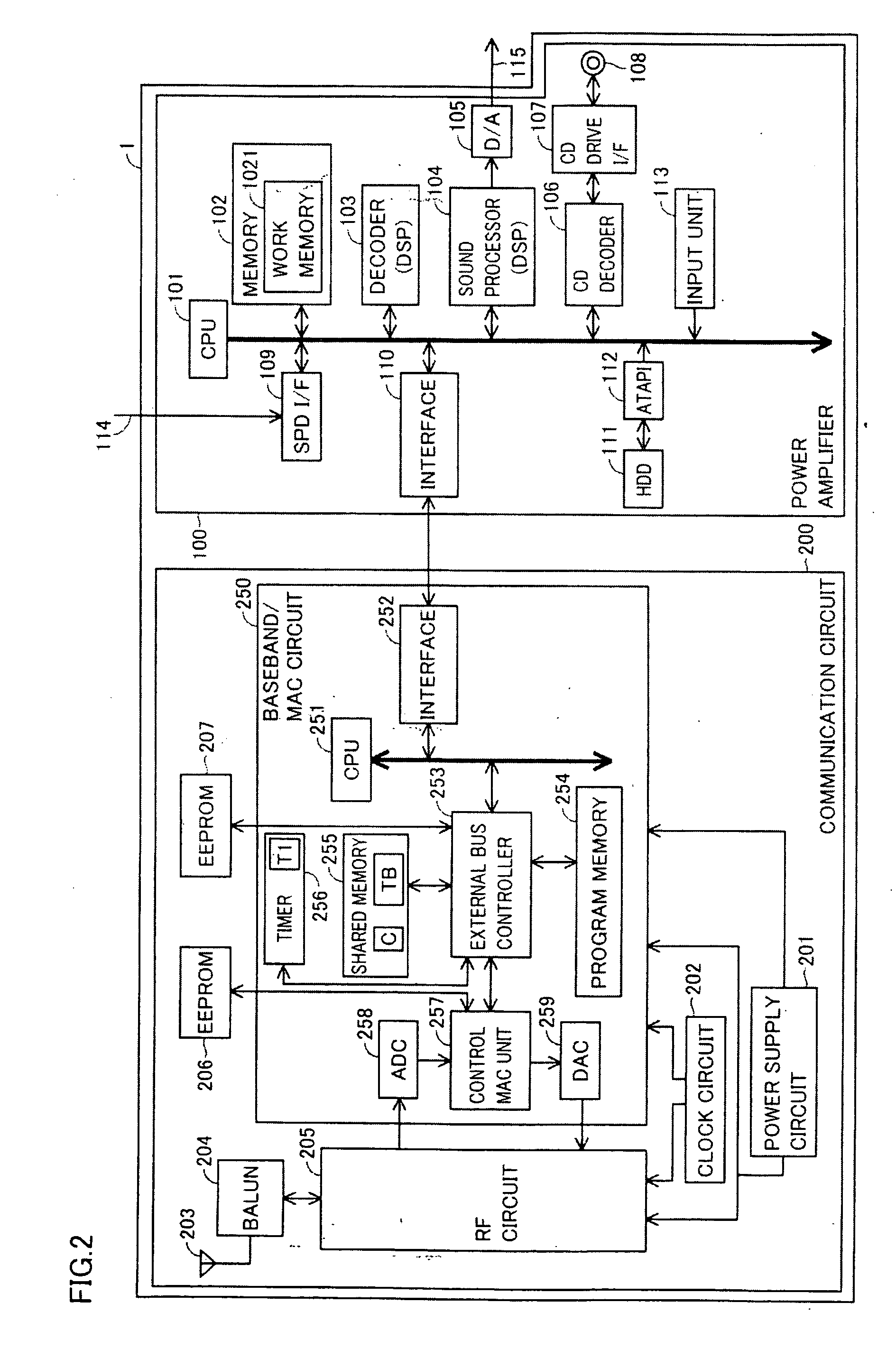 Wireless communication system for communication of audio data