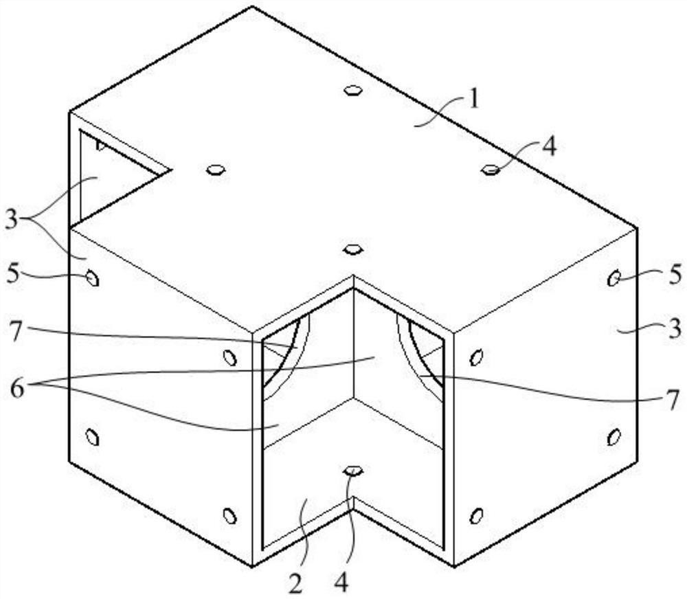 Beam column connecting piece and construction method of wall