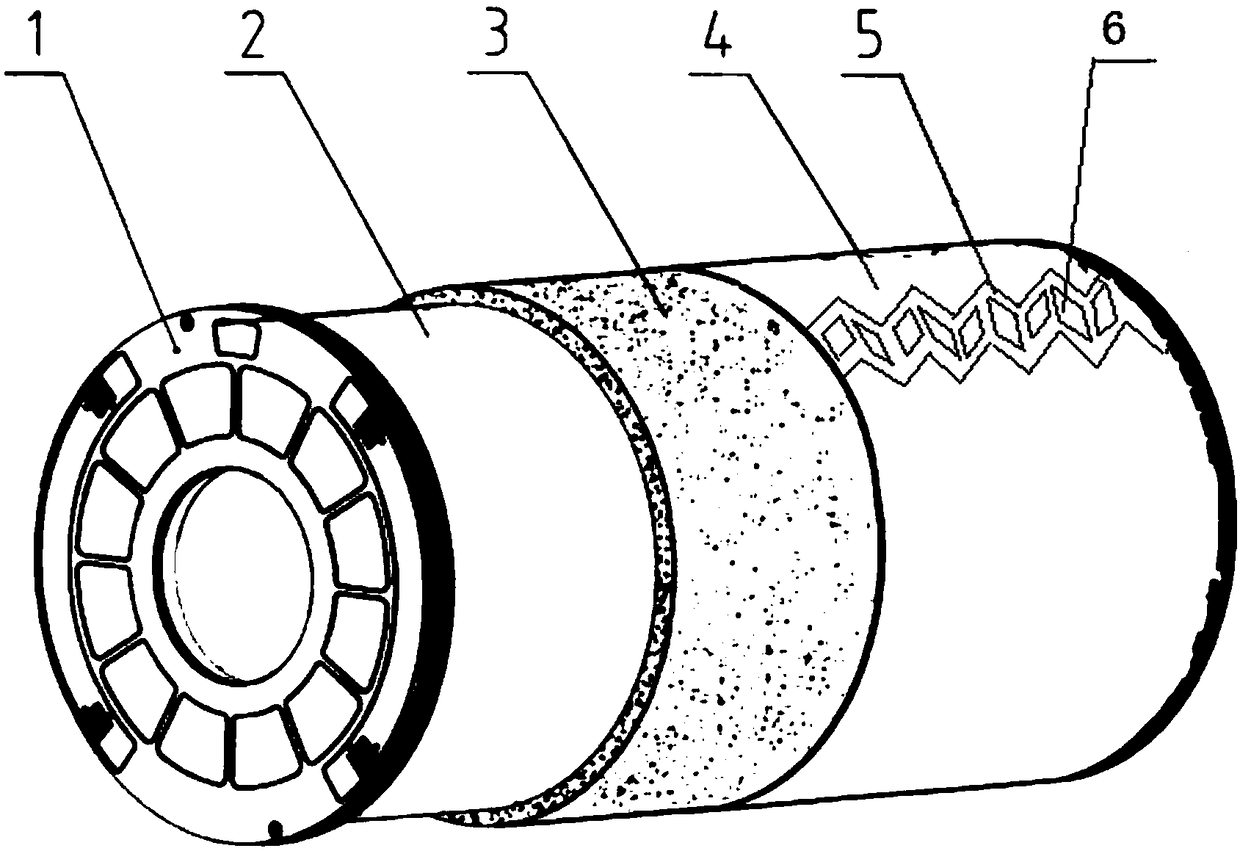 Roller for ceramic tile printing and preparation process thereof