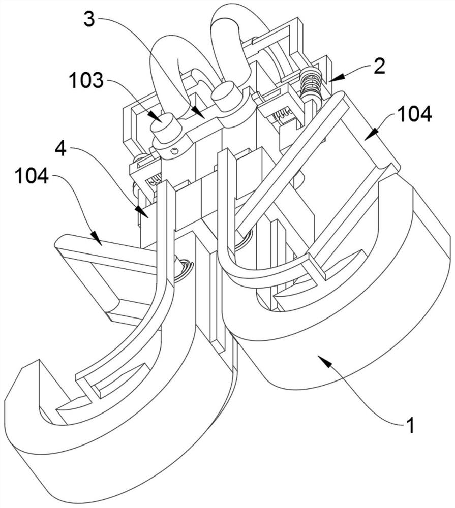 Automatic opening and closing type anti-falling lifting hook device used for hoisting machinery