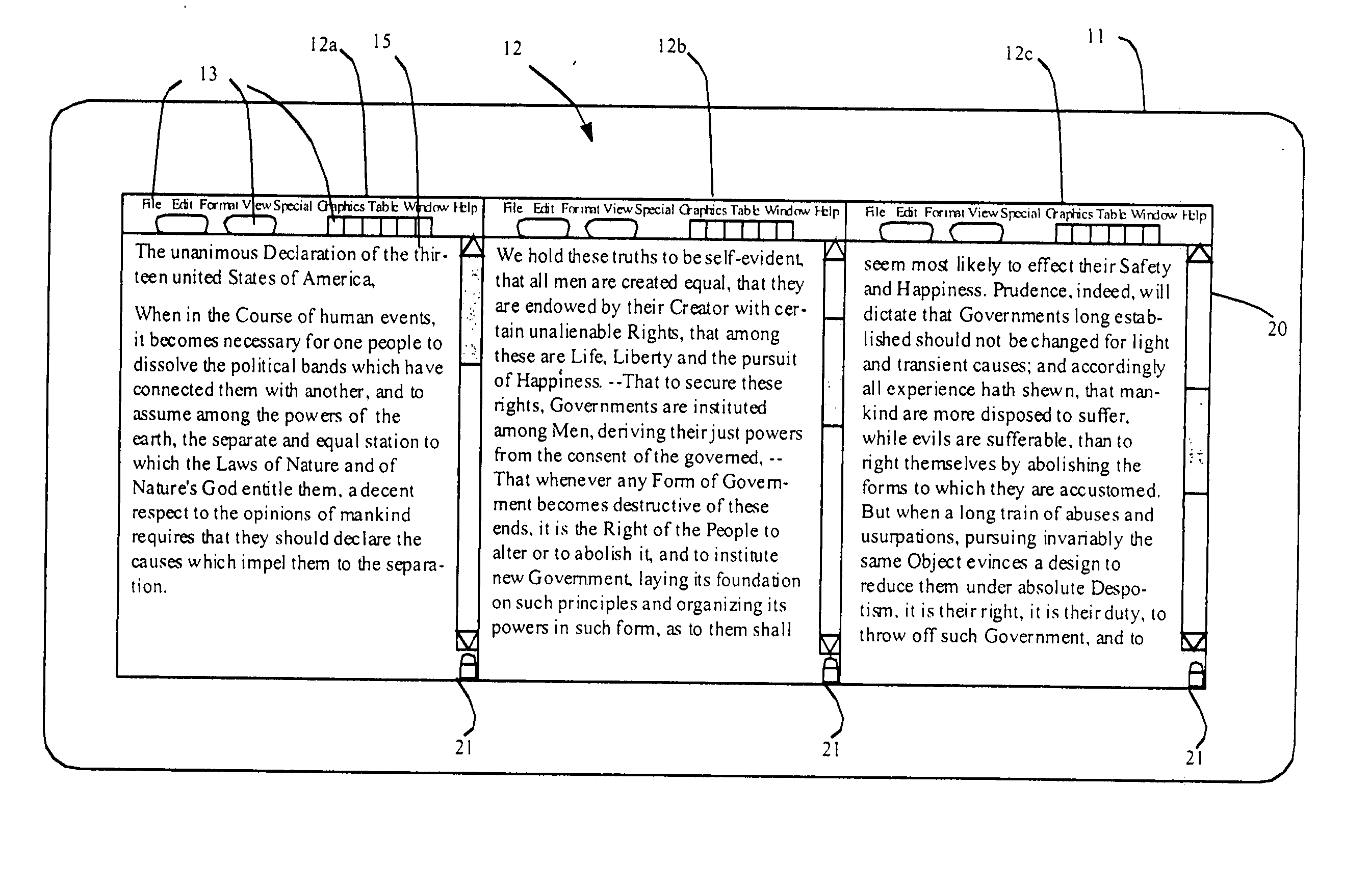 Information presentation on wide-screen displays