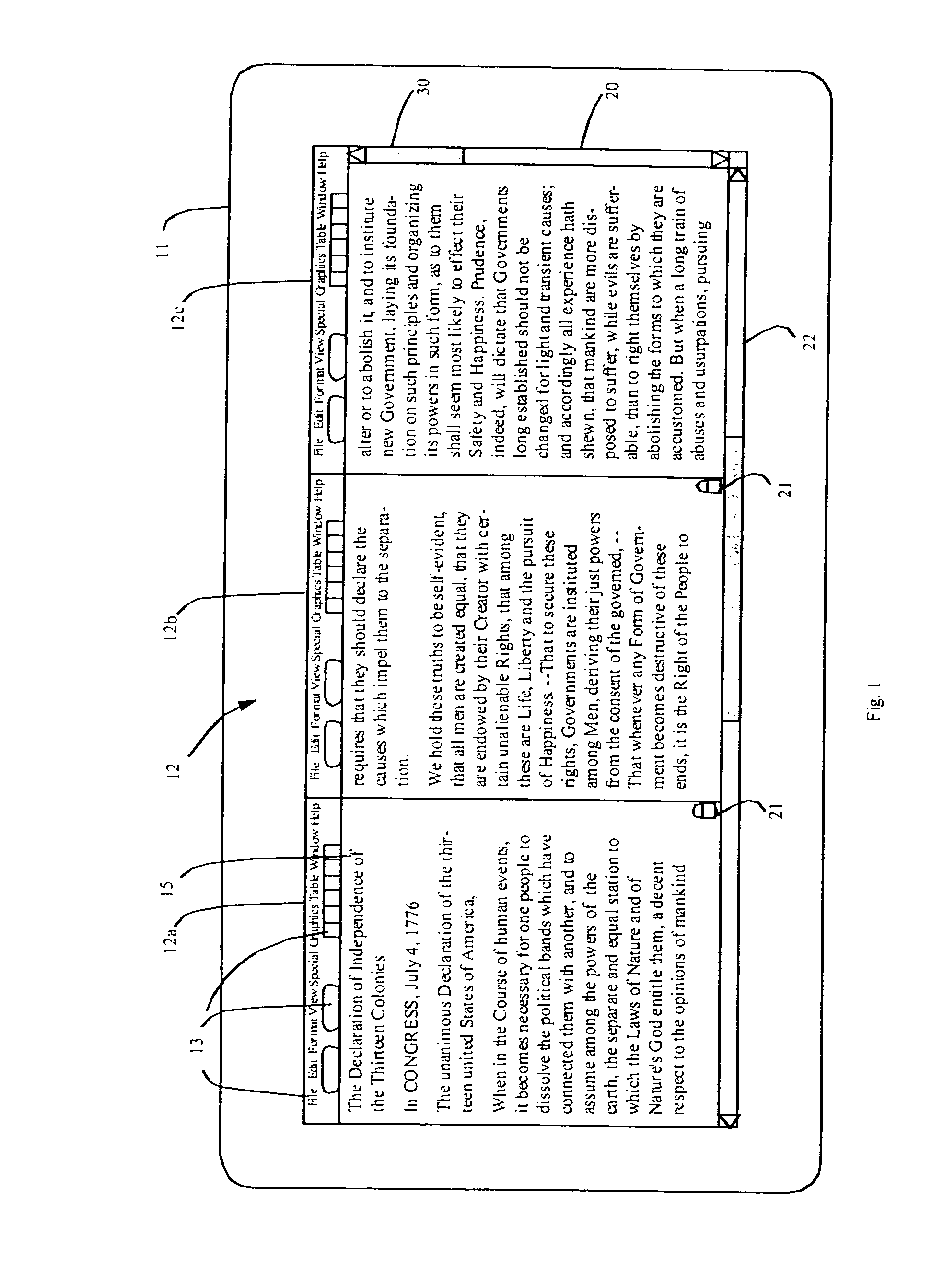 Information presentation on wide-screen displays