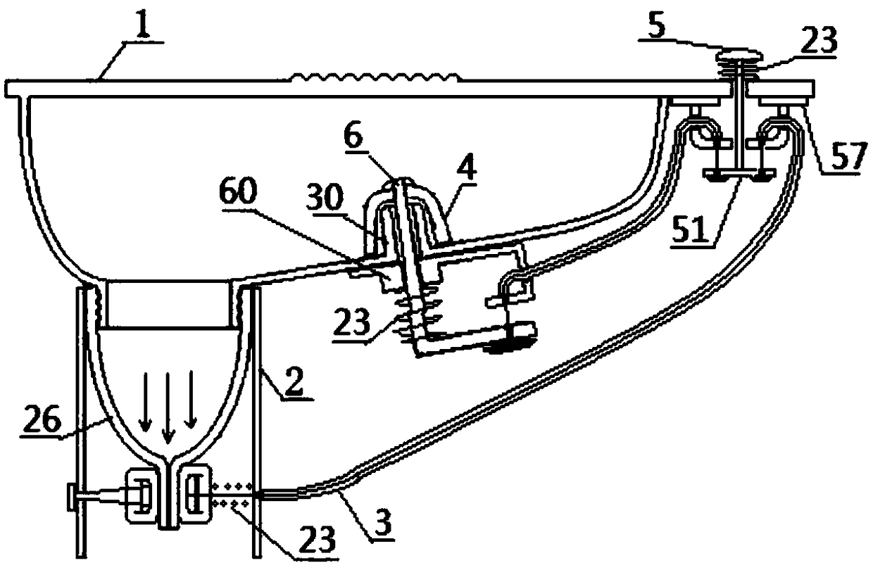 Pit toilet flushing method and system