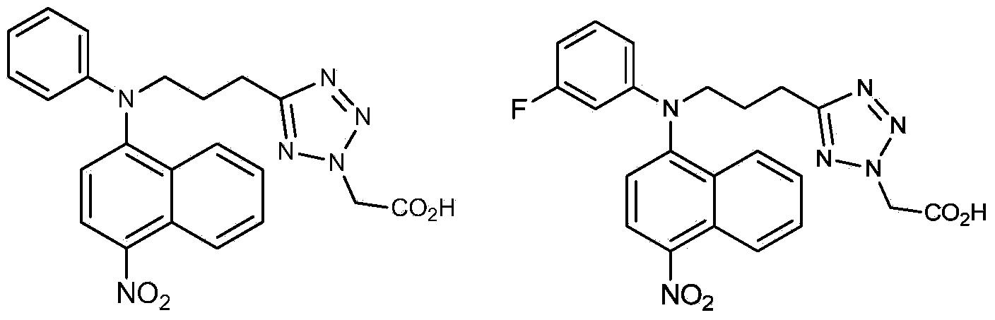 Nitro containing and halogen benzene substituted 1H-tetrazole-1-acetic acid structure, and preparation method and use thereof