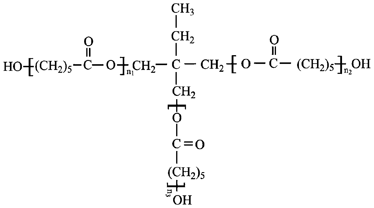 Method for measuring hydroxyl value of polycaprolactone triol by utilizing 1H nuclear magnetic resonance spectra