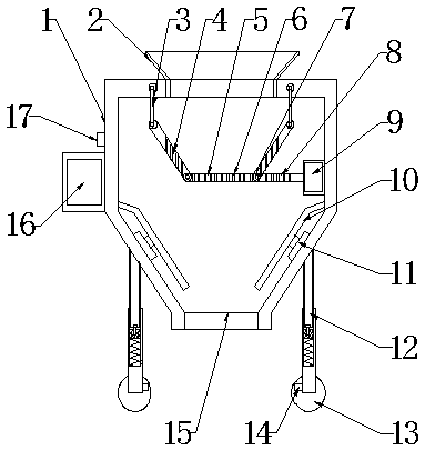 Efficient sand screening device for construction