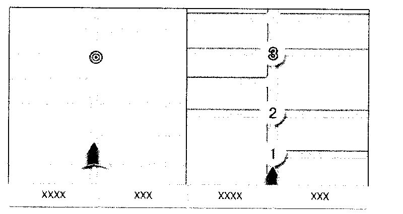 Navigation device and one-side multi-junction enlarged image display method