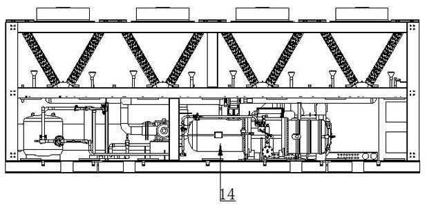 Single-machine two-stage screw compression ultra-large ultralow-temperature air source heat pump unit