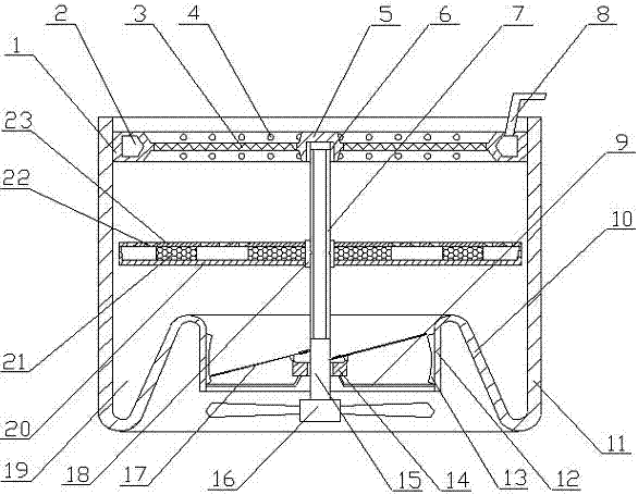 Dust-collecting and dust-falling device for building construction ground surface