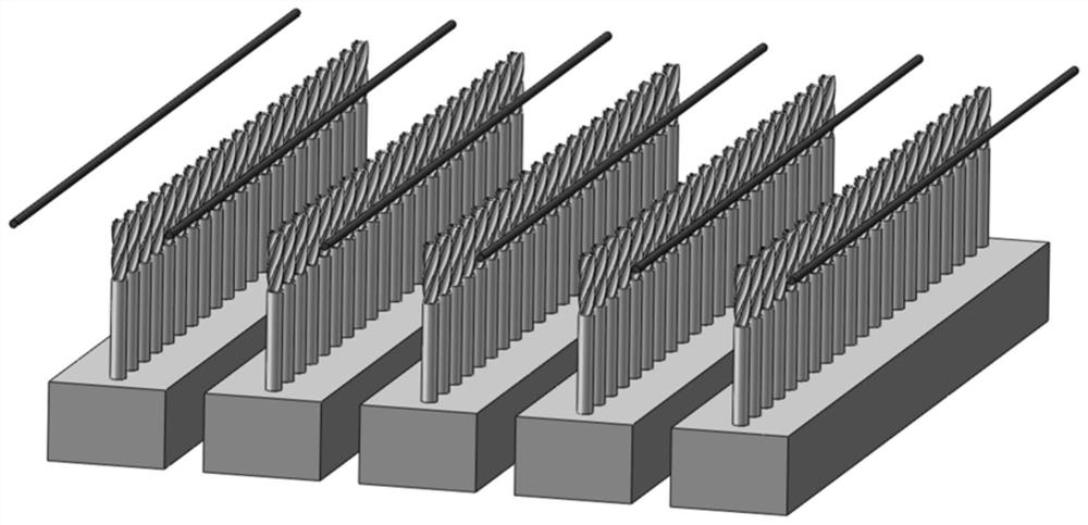 Batch preparation method of ultra-nano diamond coated cutting tool with high finish and complex shape