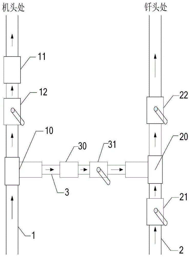 A wind-water linkage device for a hydraulic rock drill