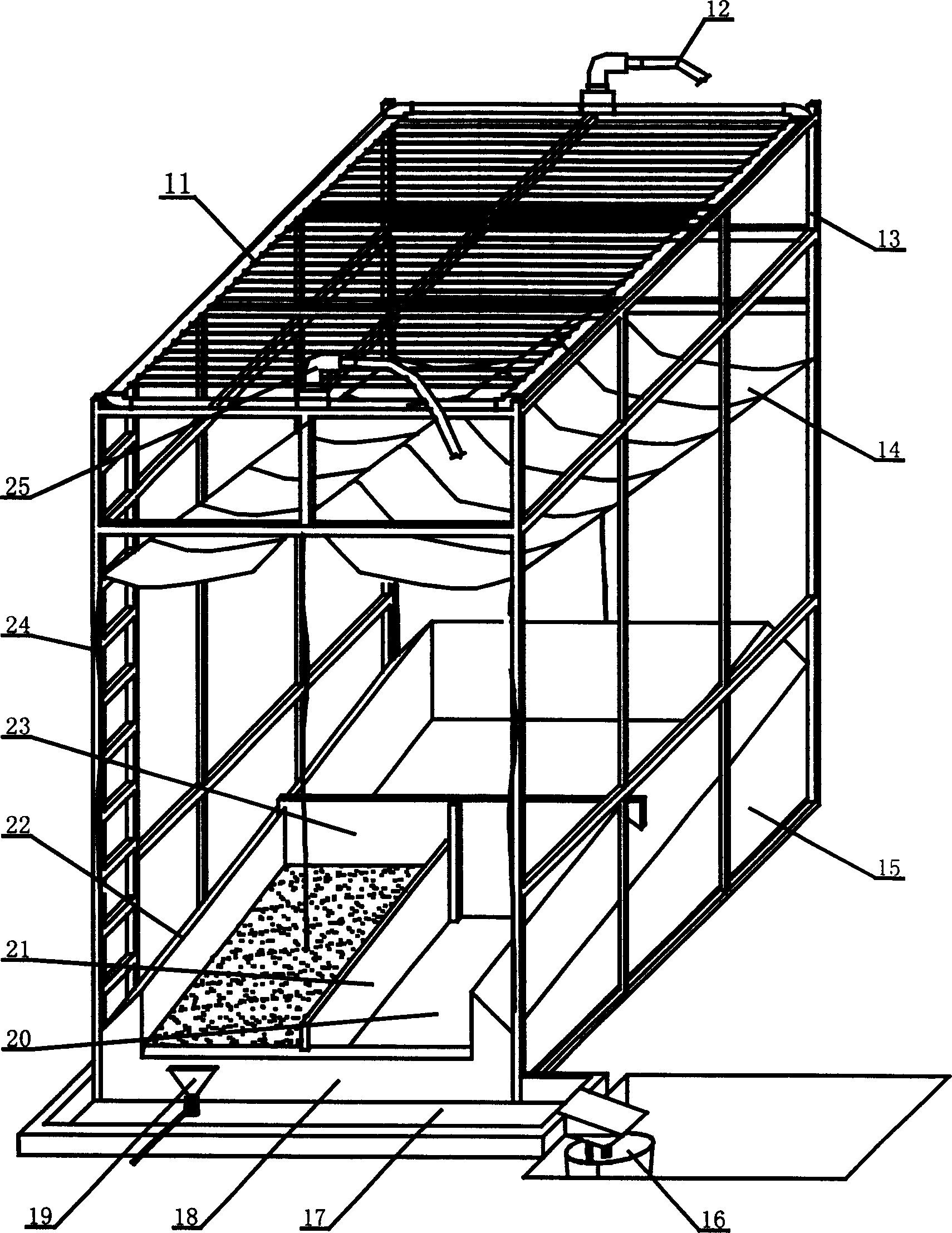 Appts. for setting up indoor water soil conservation model