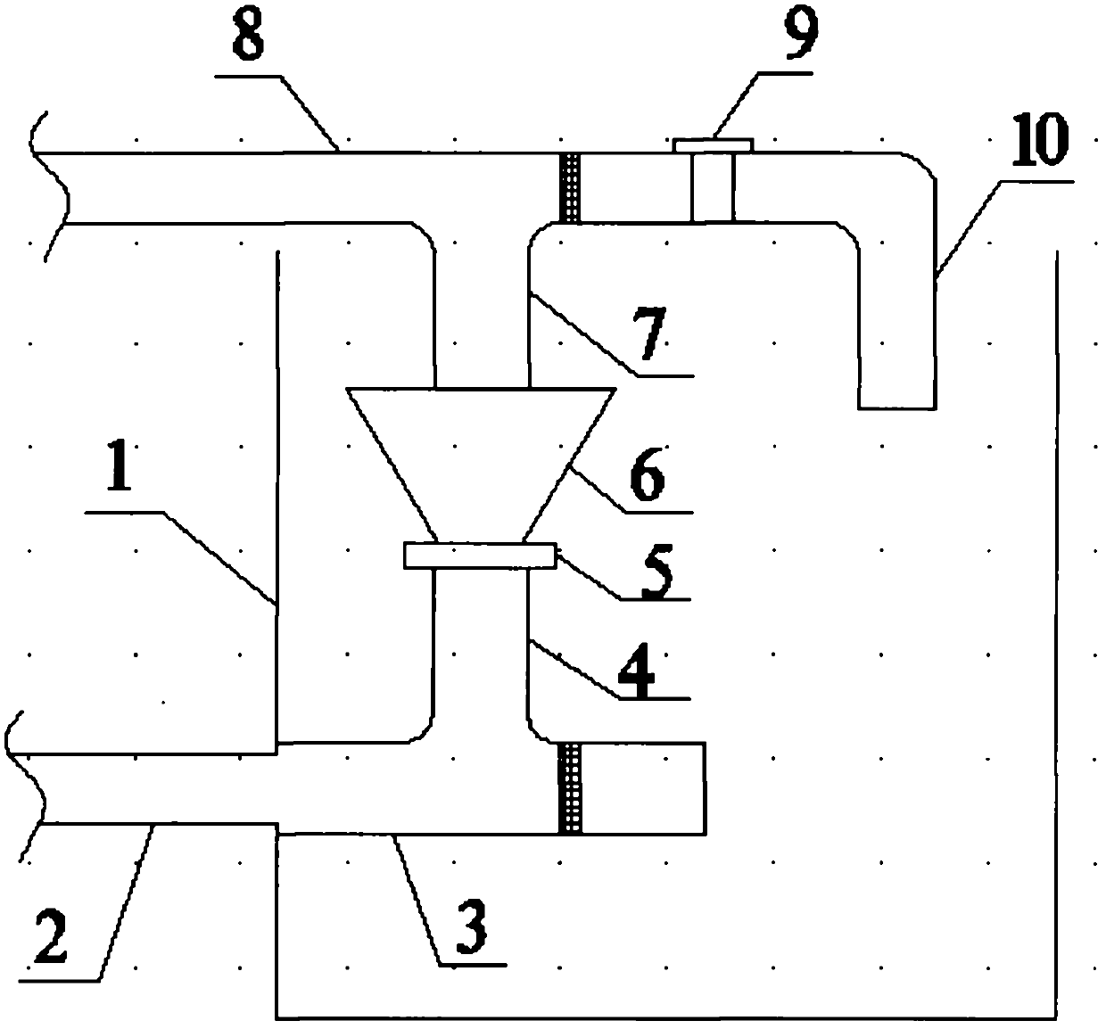 Adding method and device for conveying experimental large particles in solid-liquid two-phase flow