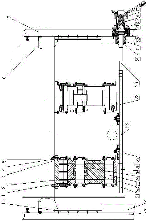 Swing stem shield device for die-cutting machine