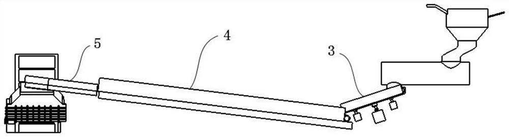 Material stirring and conveying device for cultivating agaricus bisporus