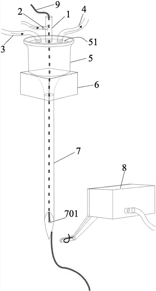 Automatic thread nail beating device and automatic thread sewing system