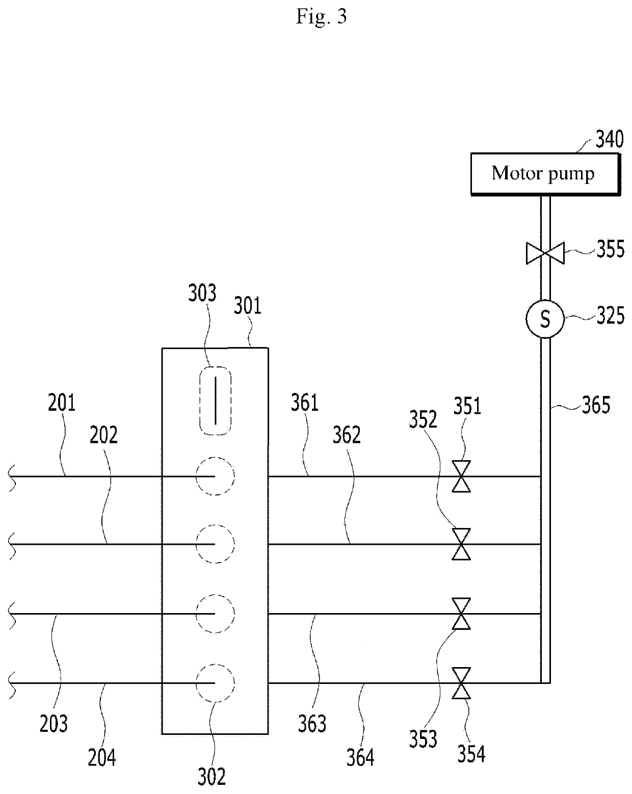 External force detecting system and method for driving external force detecting system