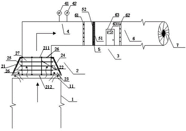 Ventilation air methane (VAM) suction device