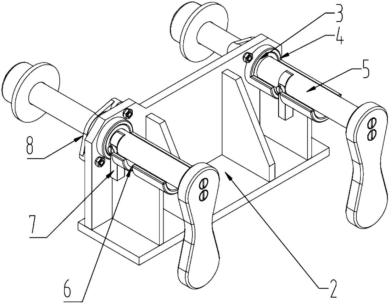 A side locking device for electrophoretic transmission line spreader