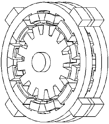 Double sheet type five-degree-of-freedom bearing-free switched reluctance motor