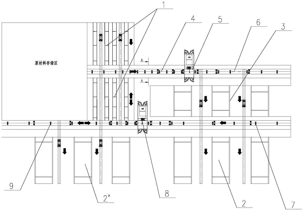 Automatic logistics production line for lengthening and prefabricating of two-in-one pipeline