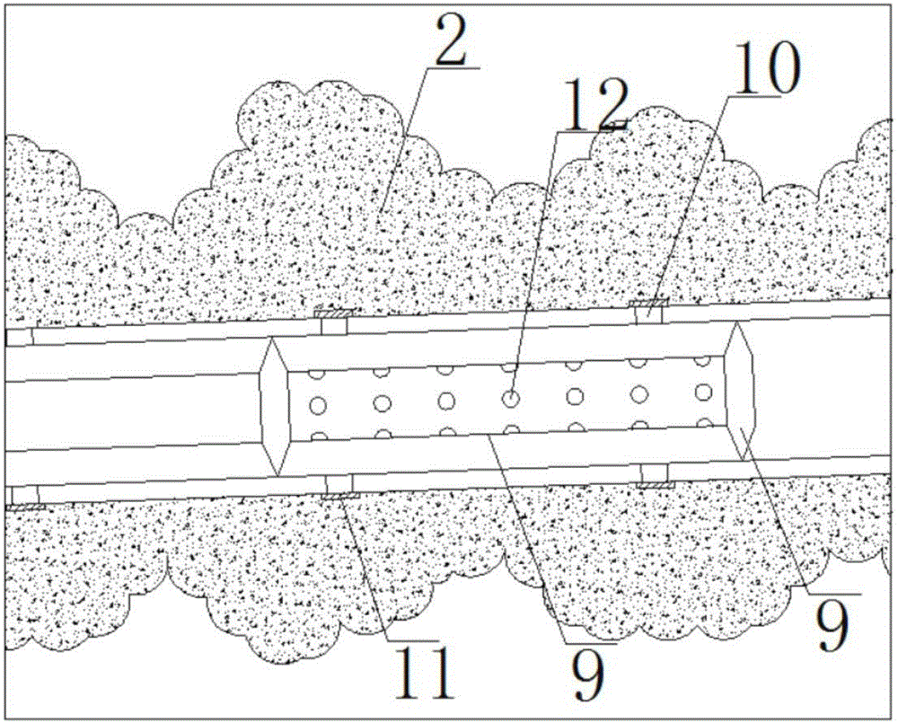 Sleeve-valve-pipe grouting and draining soil-nailing retaining device and construction method thereof