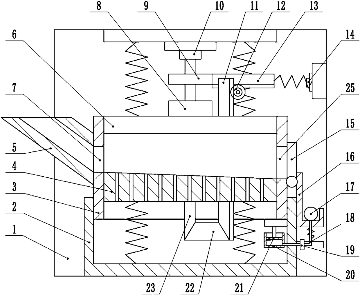 Draining machine used for salted products