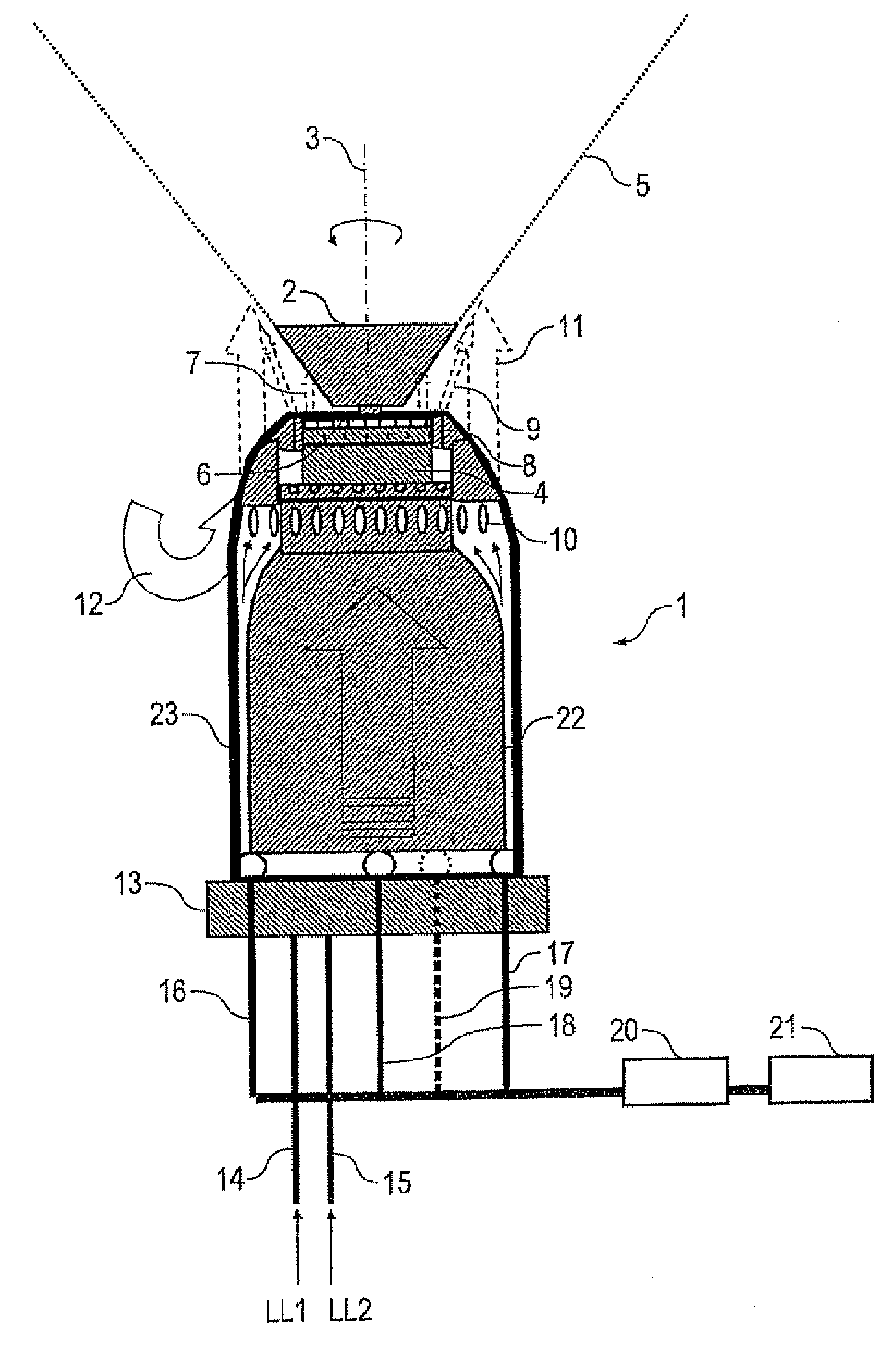 Atomizer and associated operating method