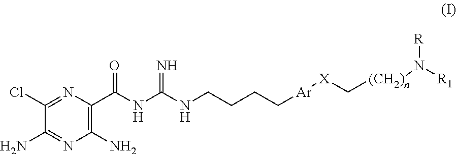 Arylalkyl- and aryloxyalkyl-substituted epithelial sodium channel blocking compounds